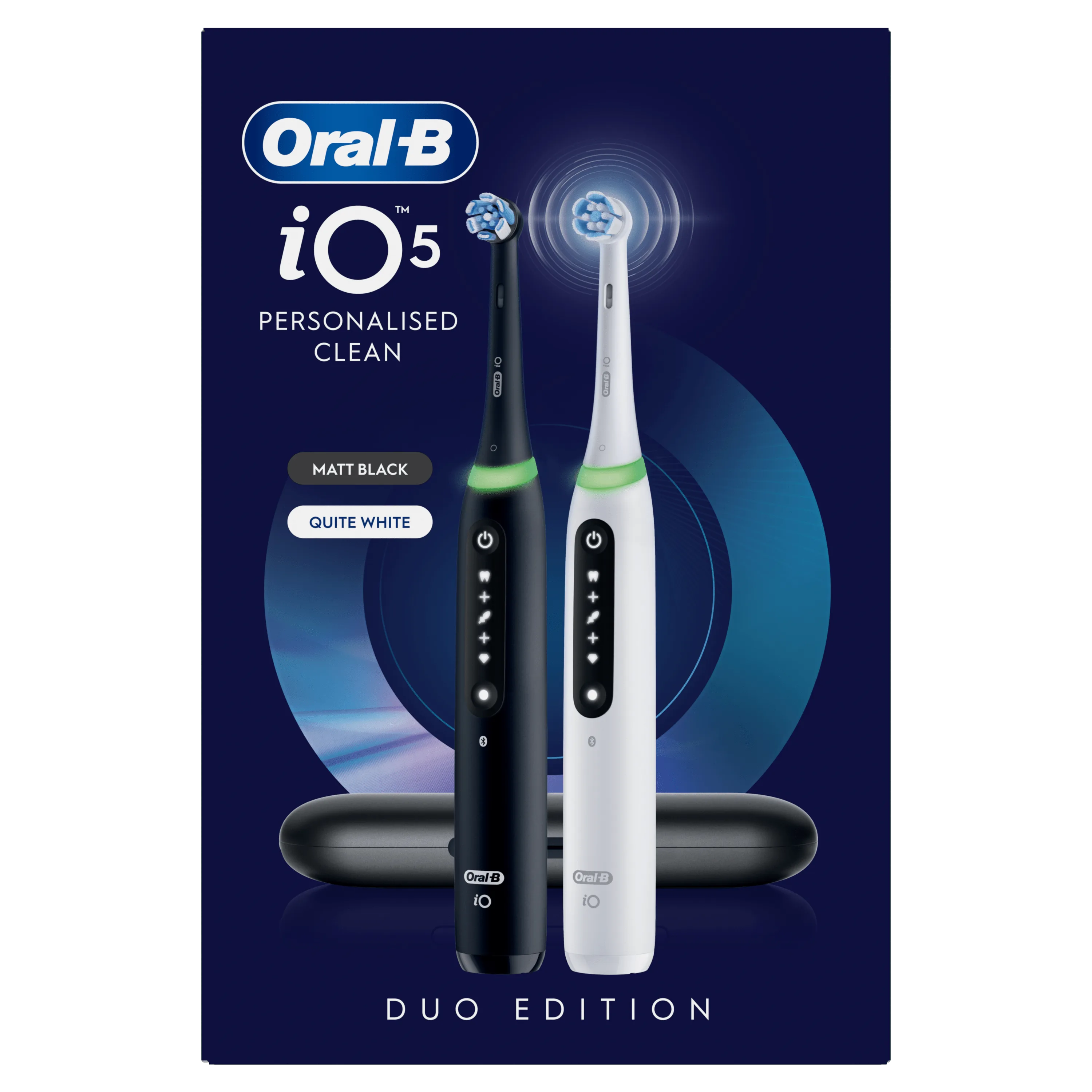 Oral-B iO5 Duo Pack – matt svart och Quiet White – produktbild 3