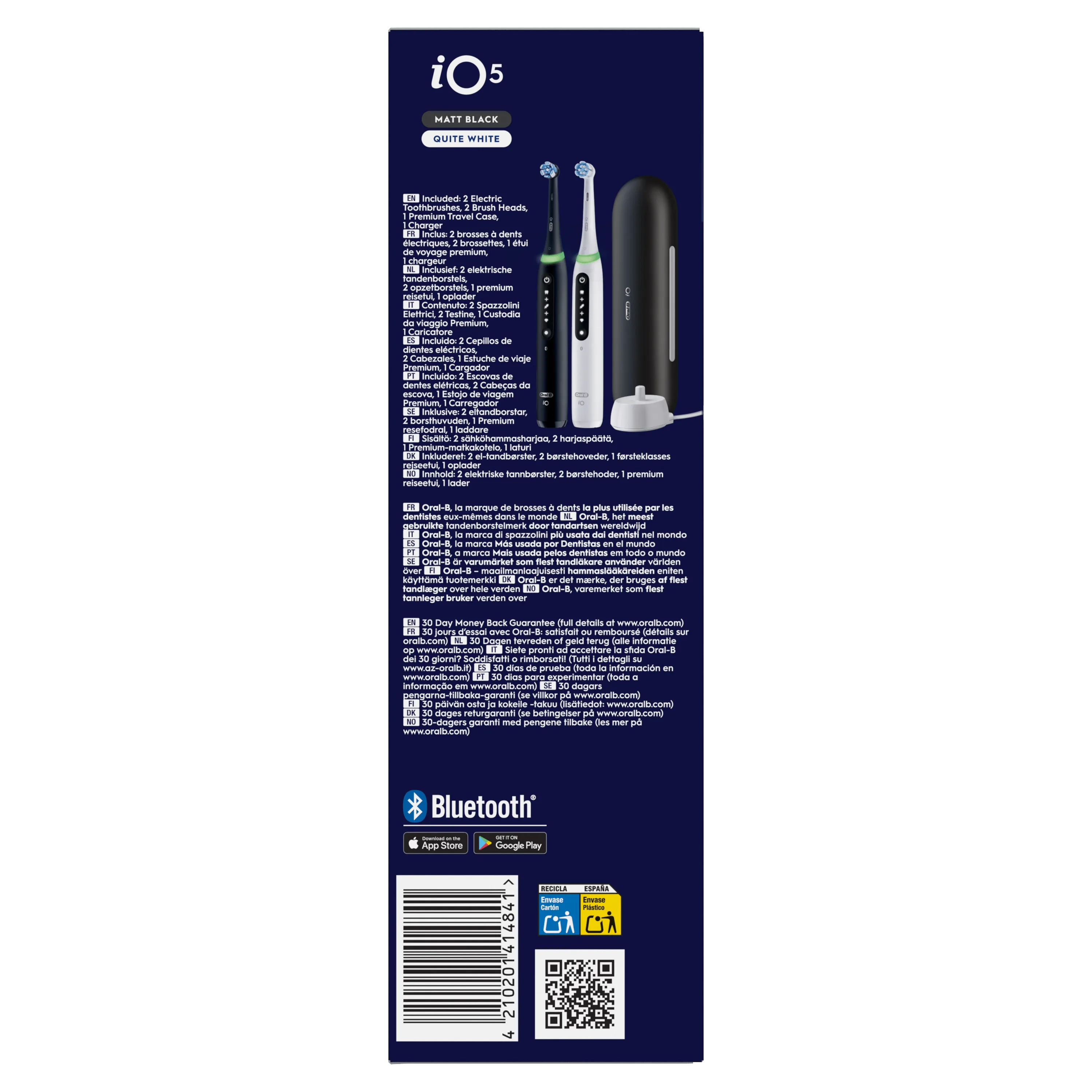 Oral-B iO5 Duo Pack – matt svart och Quiet White – produktbild 4