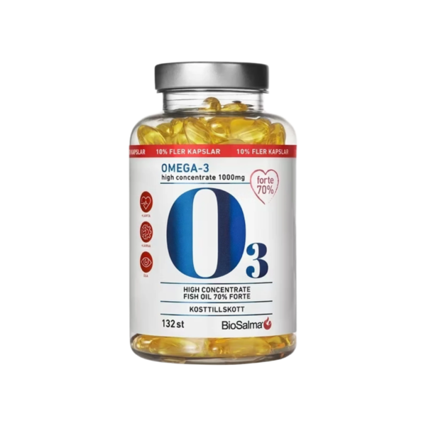 BioSalma Omega-3 Forte 70% 1000 mg – 132 kapslar