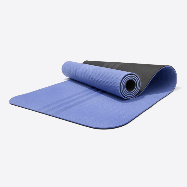 Adidas dubbelsidig yogamatta 6 mm – Blue Fusion med svart undersida