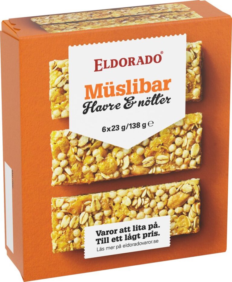 Eldorado Müslibar Havre & Jordnötter 6×23 g